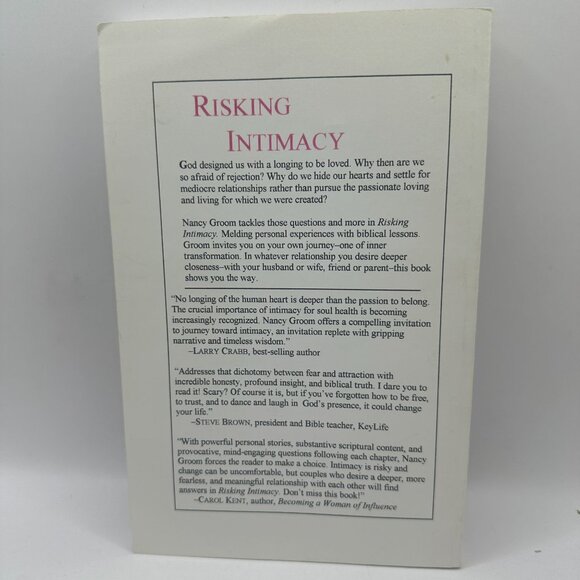 Risking Intimacy By Nancy Groom  Overcoming Fear & Finding Rest  Softcover - Picture 2 of 4
